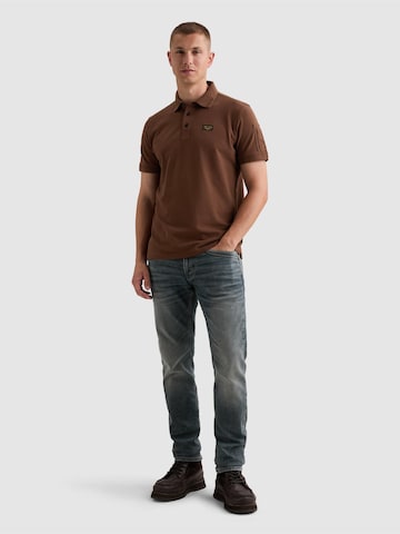 PME Legend Bluser & t-shirts 'American Classic polo shirt with flight pocket' i brun