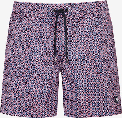Mey Zwemshorts 'Retro Print' in de kleur Donkerblauw / Rood / Wit, Productweergave