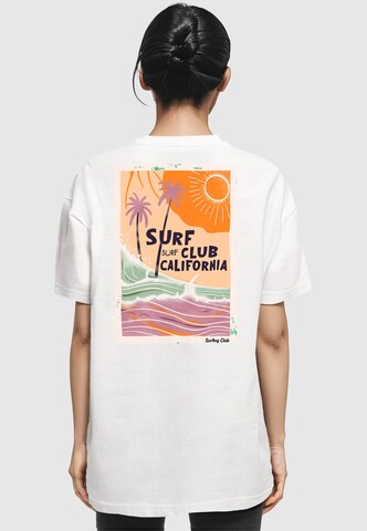T-shirt oversize 'Surf Club California' Merchcode en blanc : devant