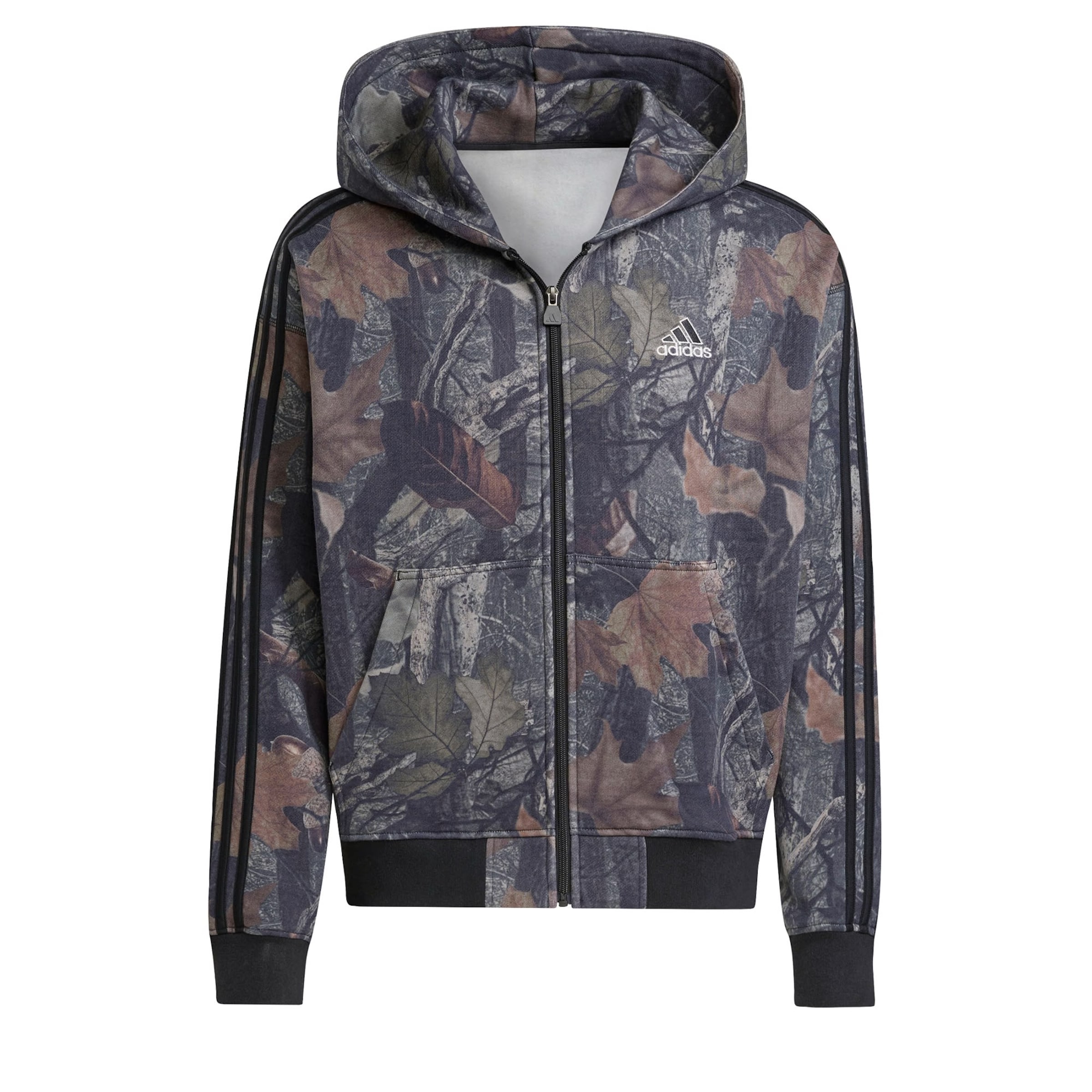 Giacca di felpa 'Camo Hooded' di ADIDAS ORIGINALS in nero: frontale
