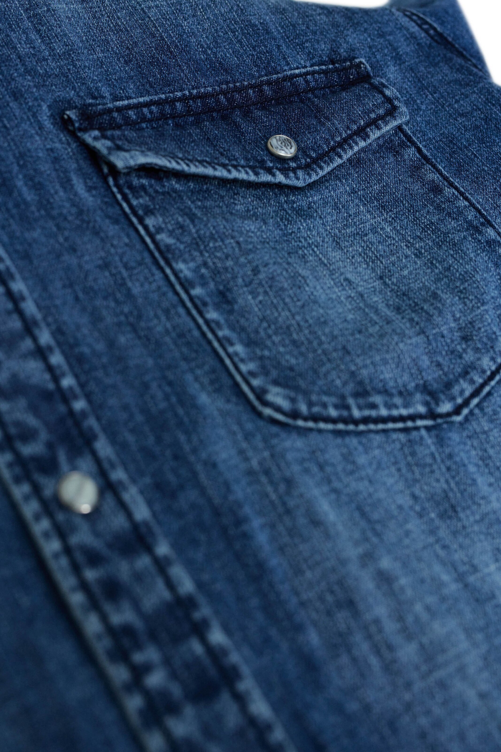 Salsa Jeans Regular fit Overhemd in Blauw