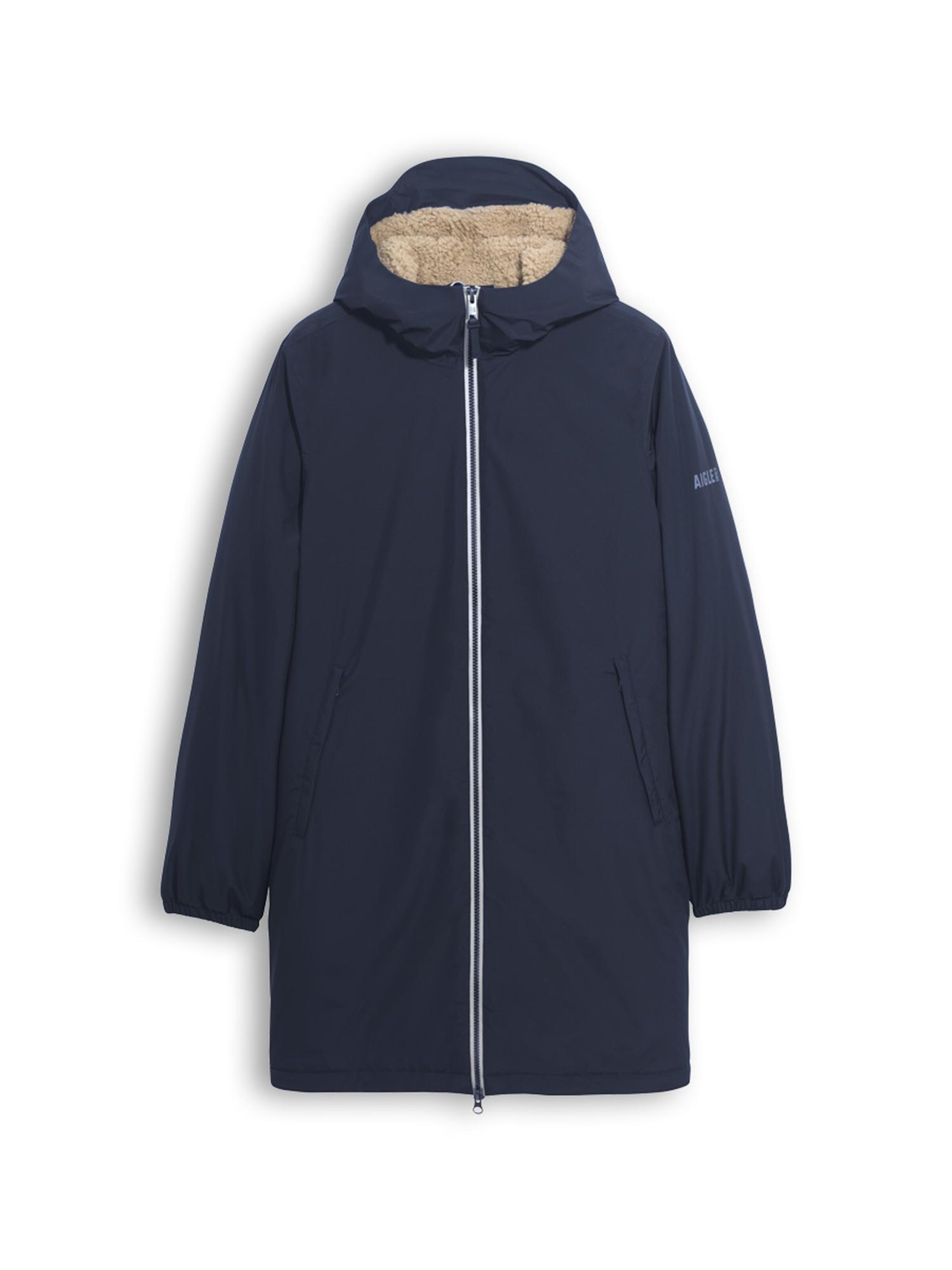 AIGLE - Parka meia-estação em azul: frente