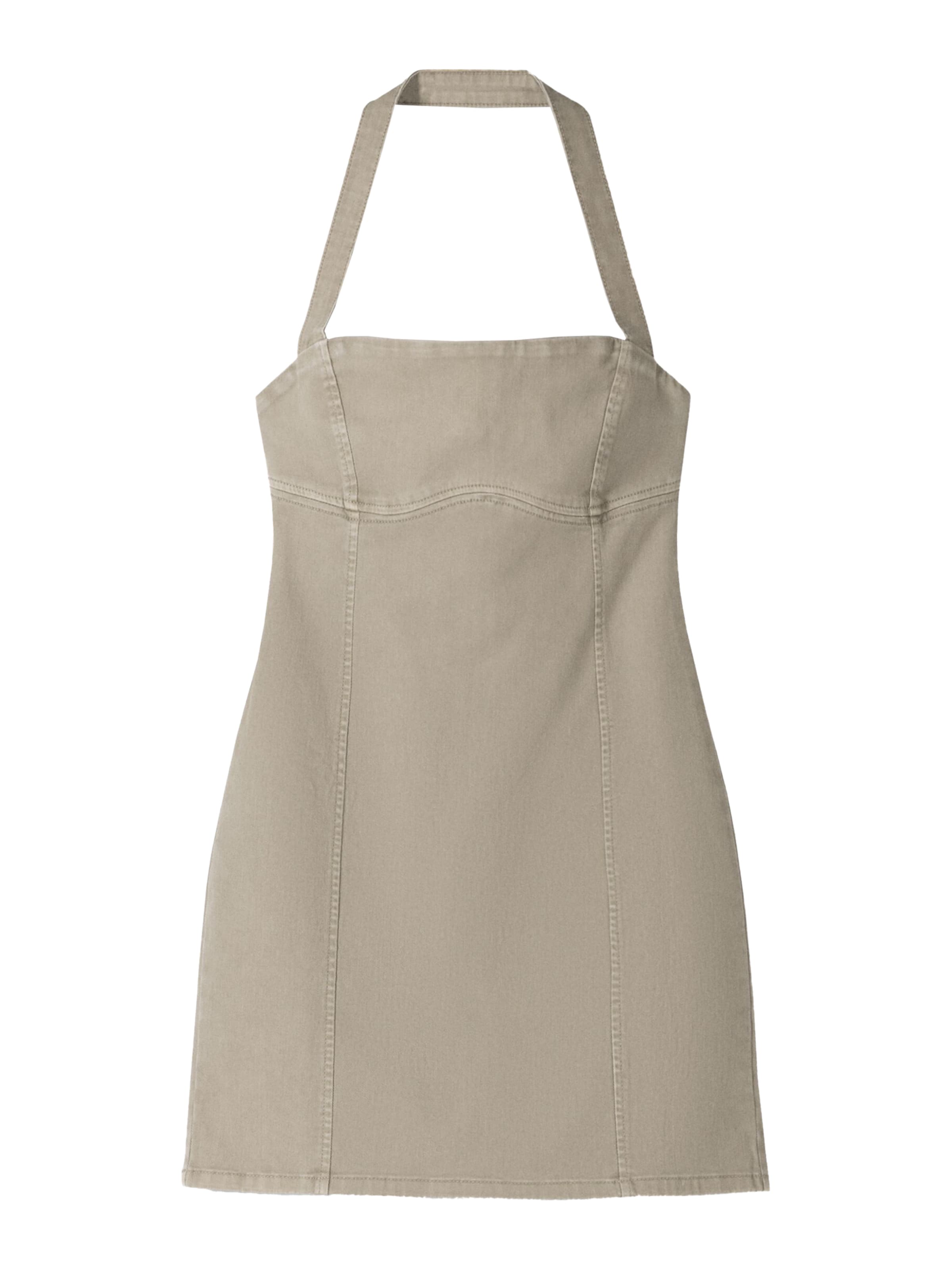 BershkaHaljina - smeđa boja: prednji dio