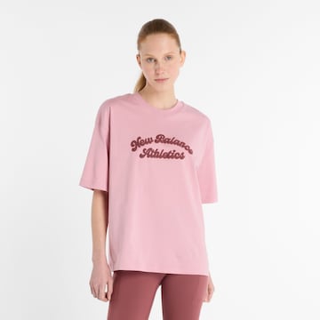 new balance Shirt in Roze: voorkant