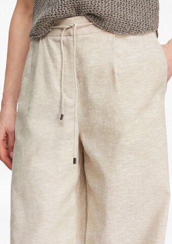 Wide Leg Pantalon à pince COMMA en beige