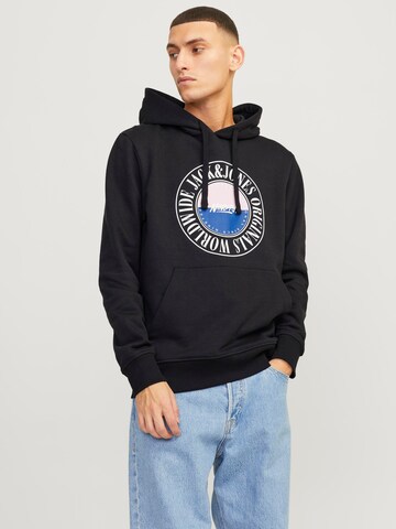 Sweat-shirt 'Cobin' JACK & JONES en noir : devant