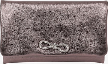 ABRO Clutch 'STRASS' in Grey: front