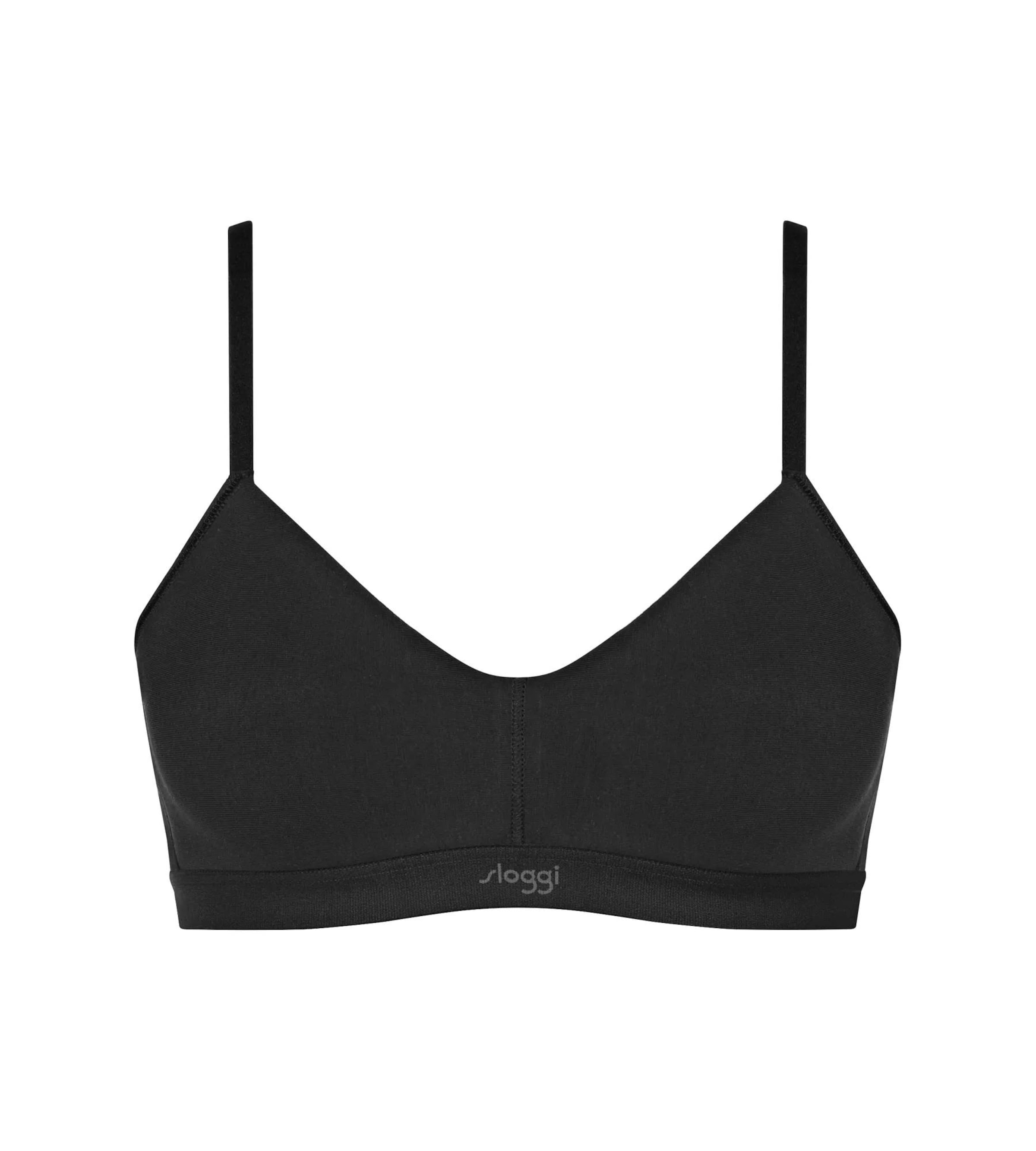 SLOGGIBustier Grudnjak 'Ever Ease' - crna boja: prednji dio