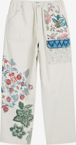 Desigualregular Cargo hlače - bijela boja: prednji dio