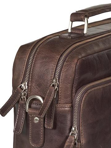 Howard London - Maletín 'Briefcase Bag Damien Dark Brown' en marrón
