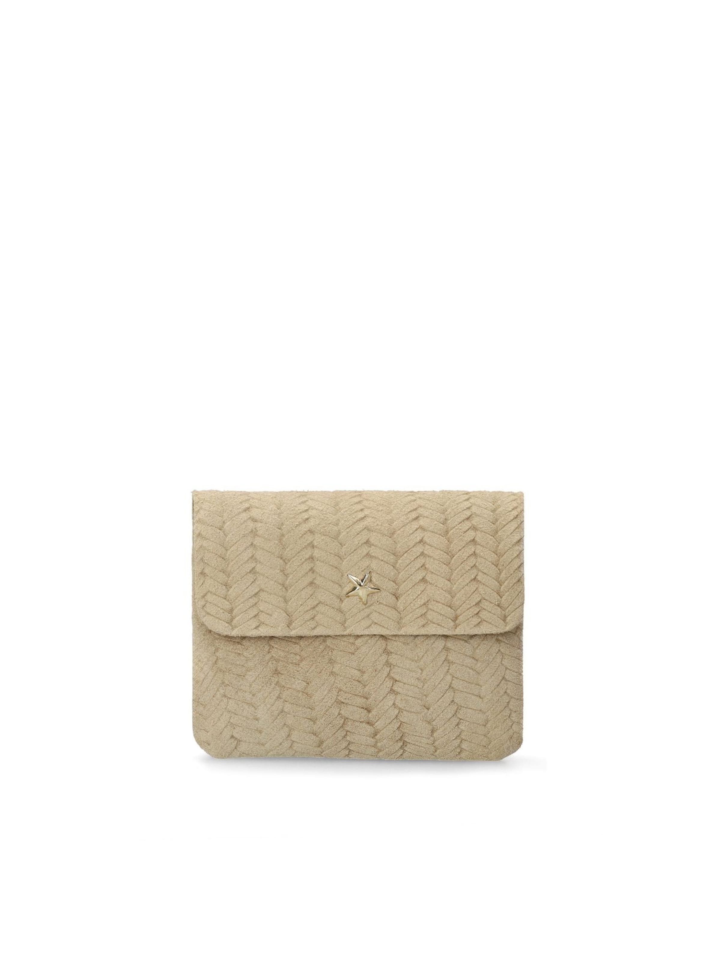 MANFIELD Portemonnee in Beige: voorkant
