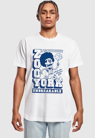 ZOO YORK Shirt 'Funky Balling' in White: front