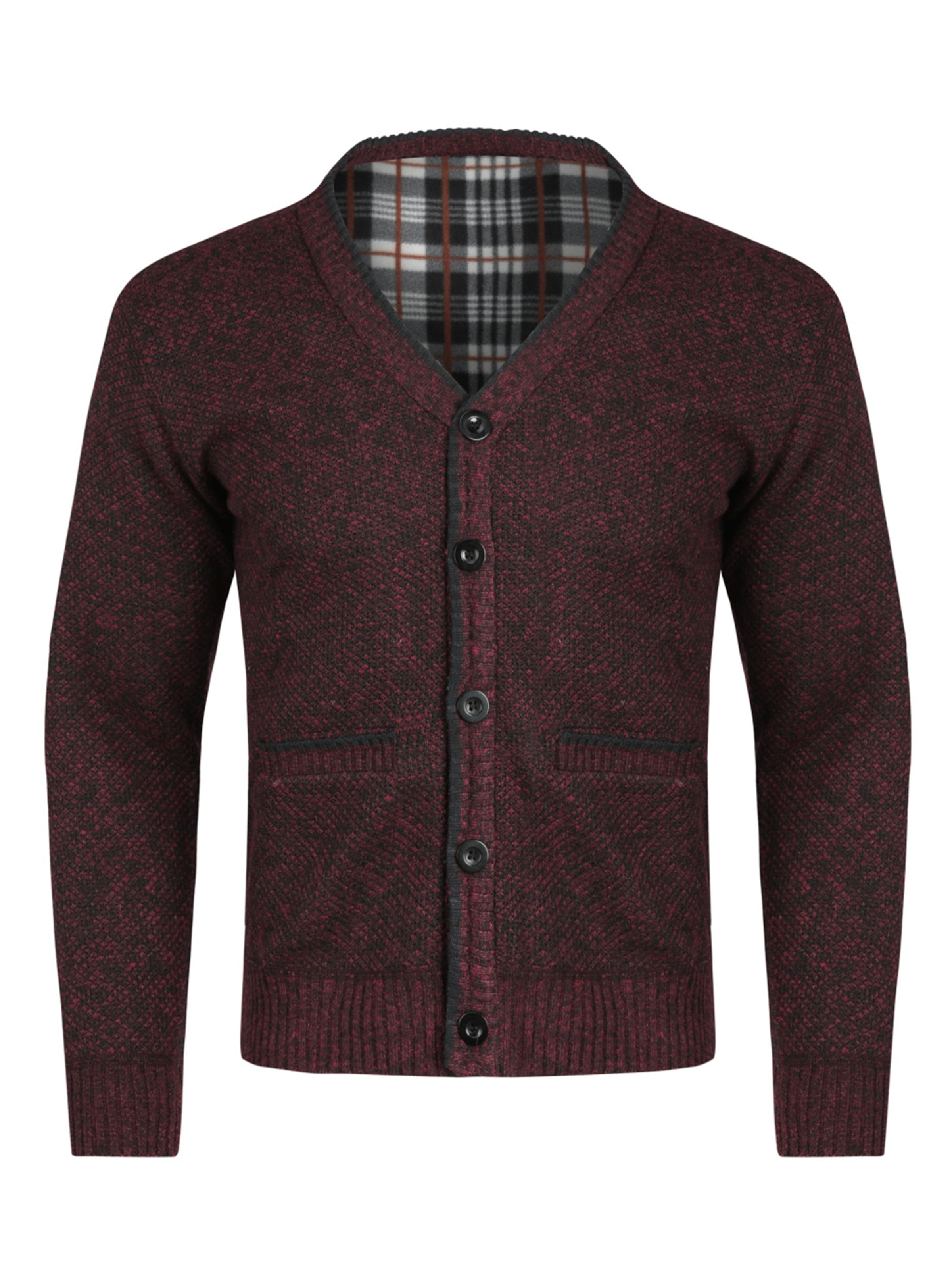 Youthup Knit Cardigan in Wine red, Item view