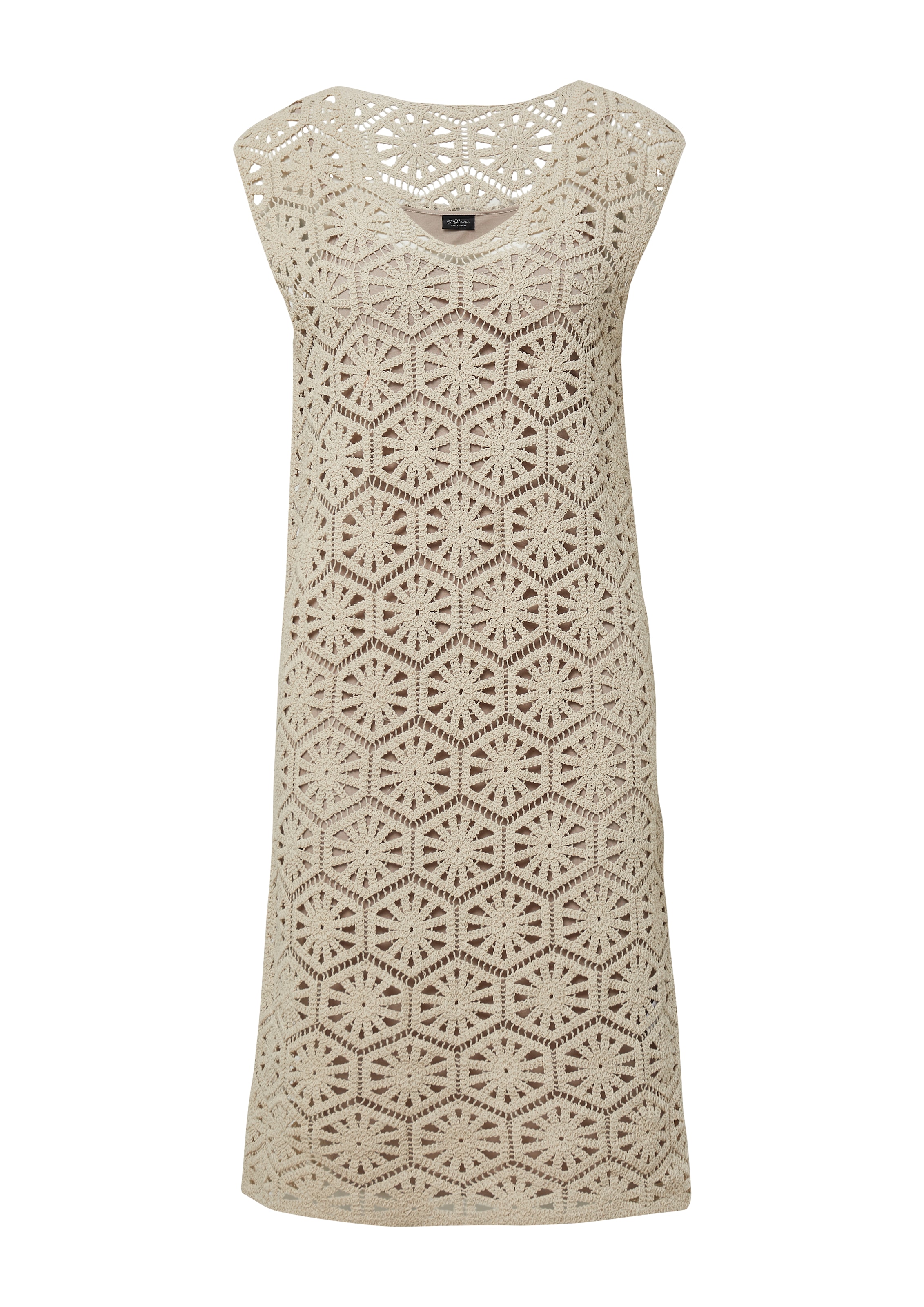 s.Oliver BLACK LABEL Kleid in Beige: Vorderseite