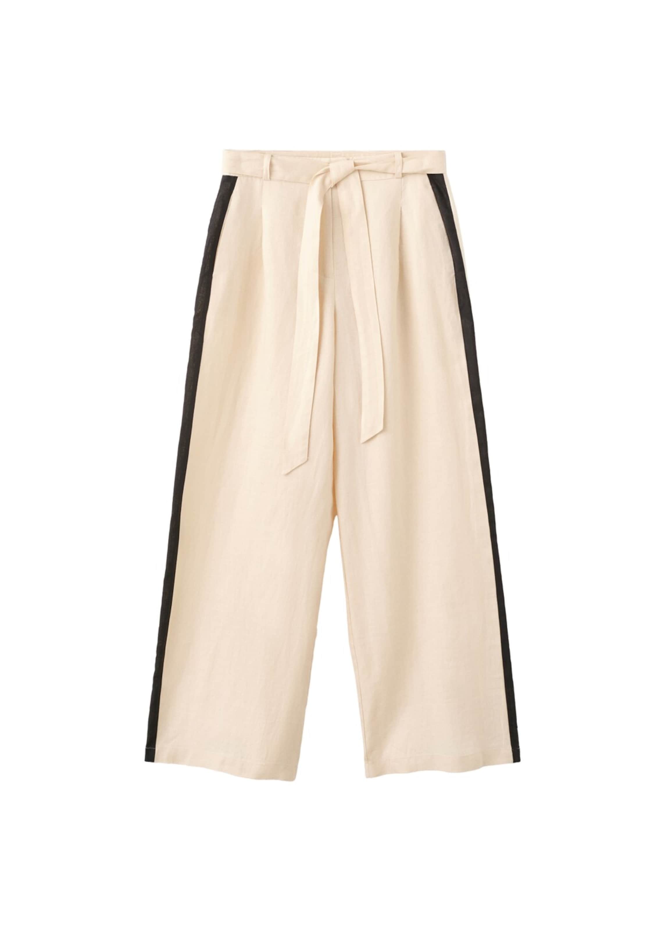 MANGO Regular Pants in Beige: front