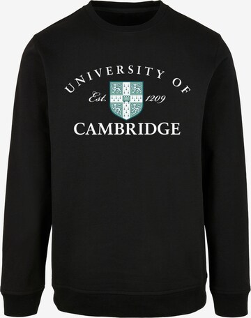 Merchcode Sweatshirt 'University Of Cambridge - Est 1209' in Zwart: voorkant
