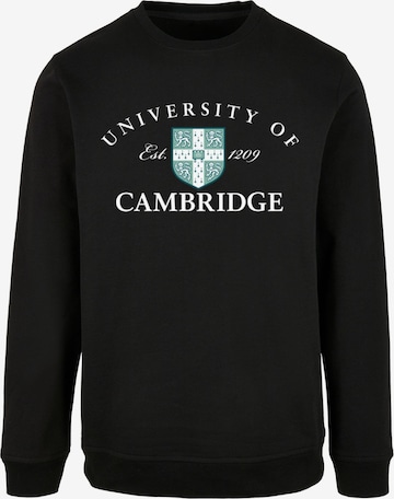 Merchcode Sweatshirt 'University Of Cambridge - Est 1209' in Schwarz: predná strana