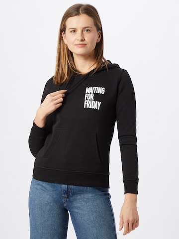 Merchcode Sweatshirt 'Waiting For Friday' in Black: front