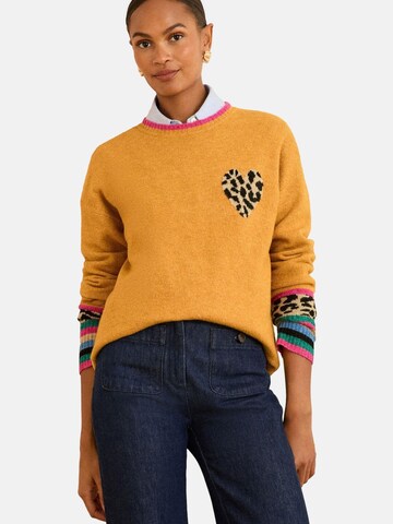 love & roses Пуловер в жълто: отпред