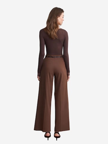 Dilvin Wide leg Broek 'Hose' in Bruin