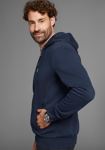 Man's World Zip-Up Hoodie in Blue