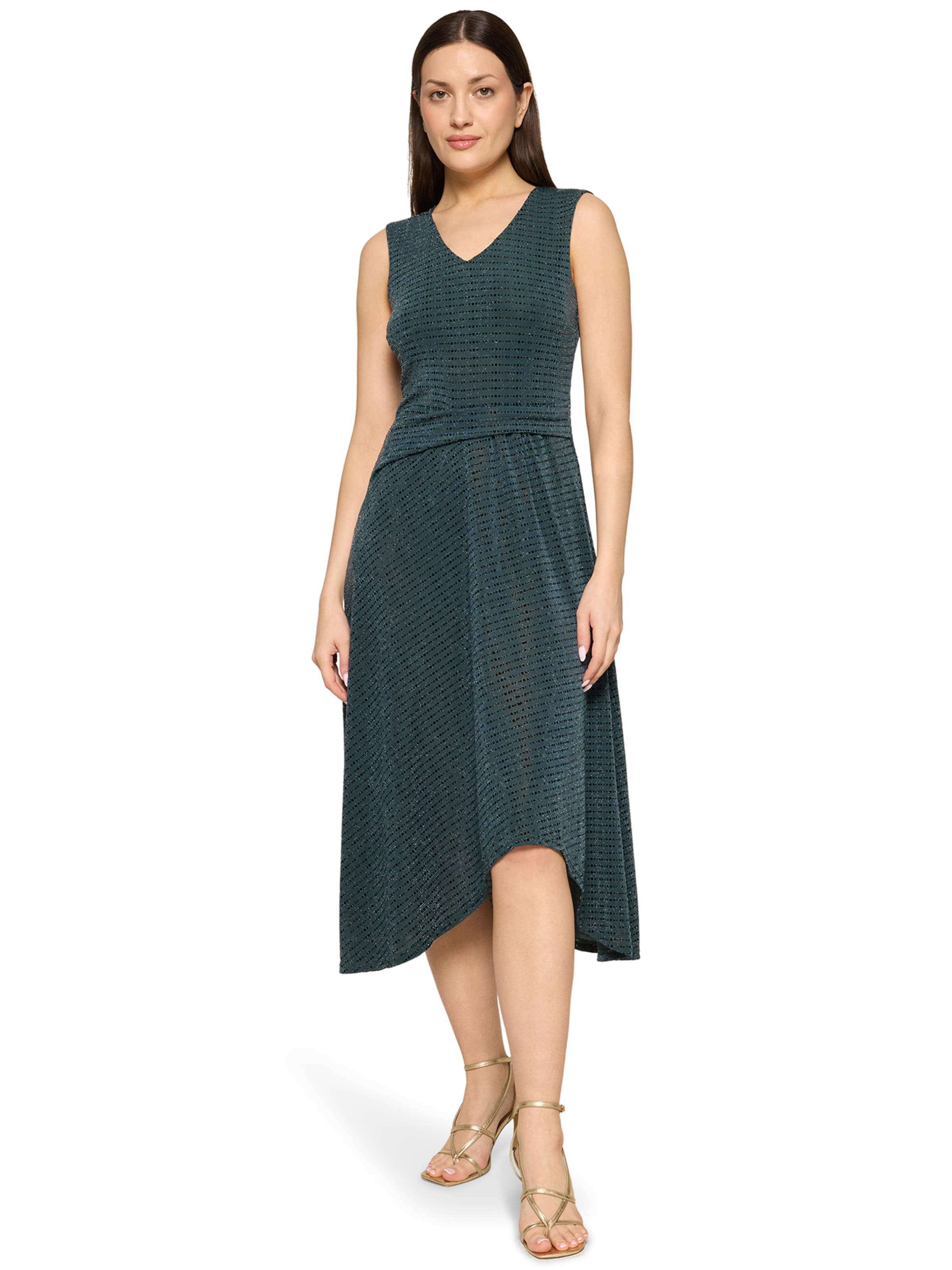 zaļš Vera Mont Kokteiļkleita: no priekšpuses