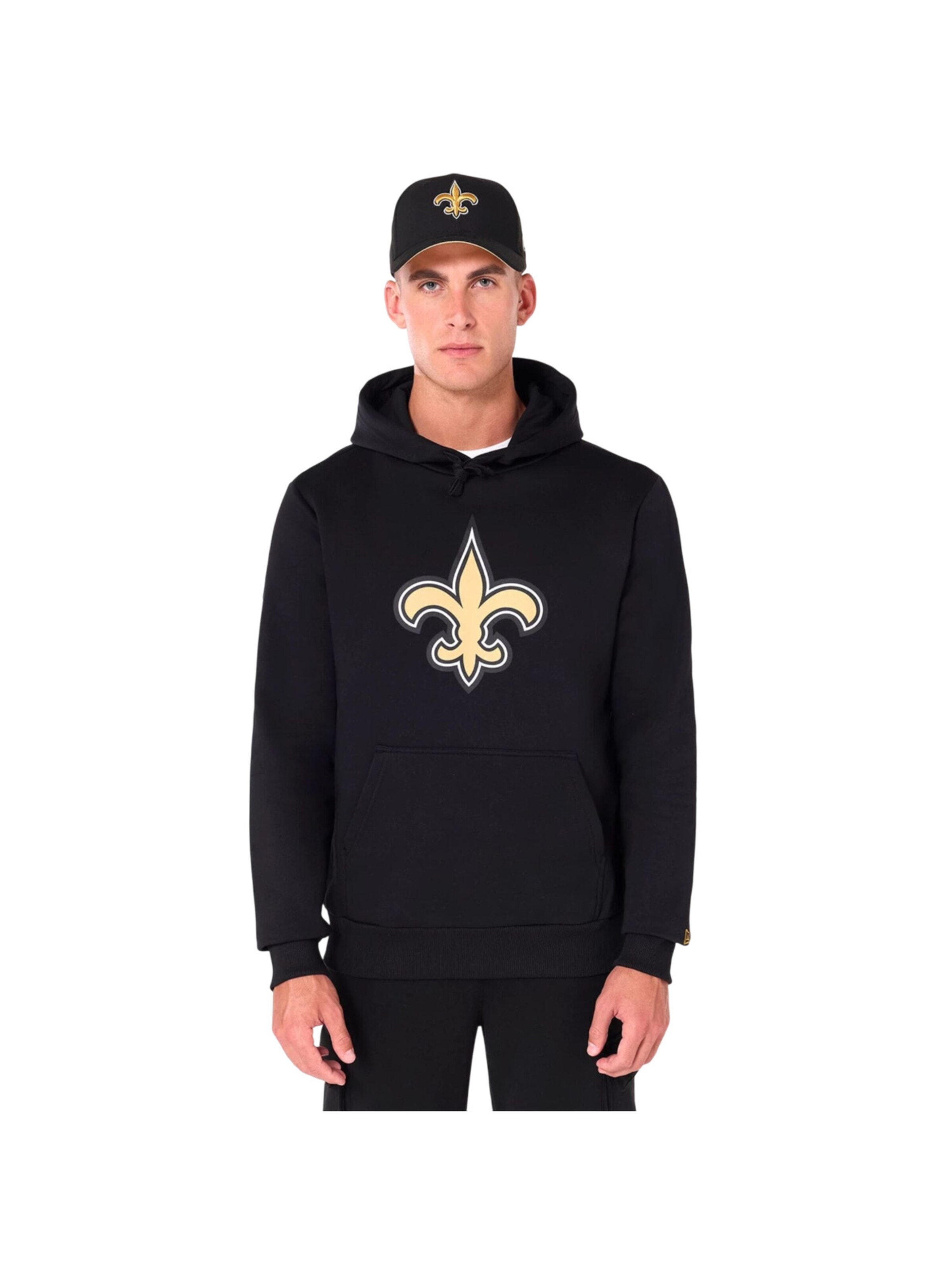 NEW ERA Sweatshirt 'NFL New Orleans Saints Logo' in Black: front