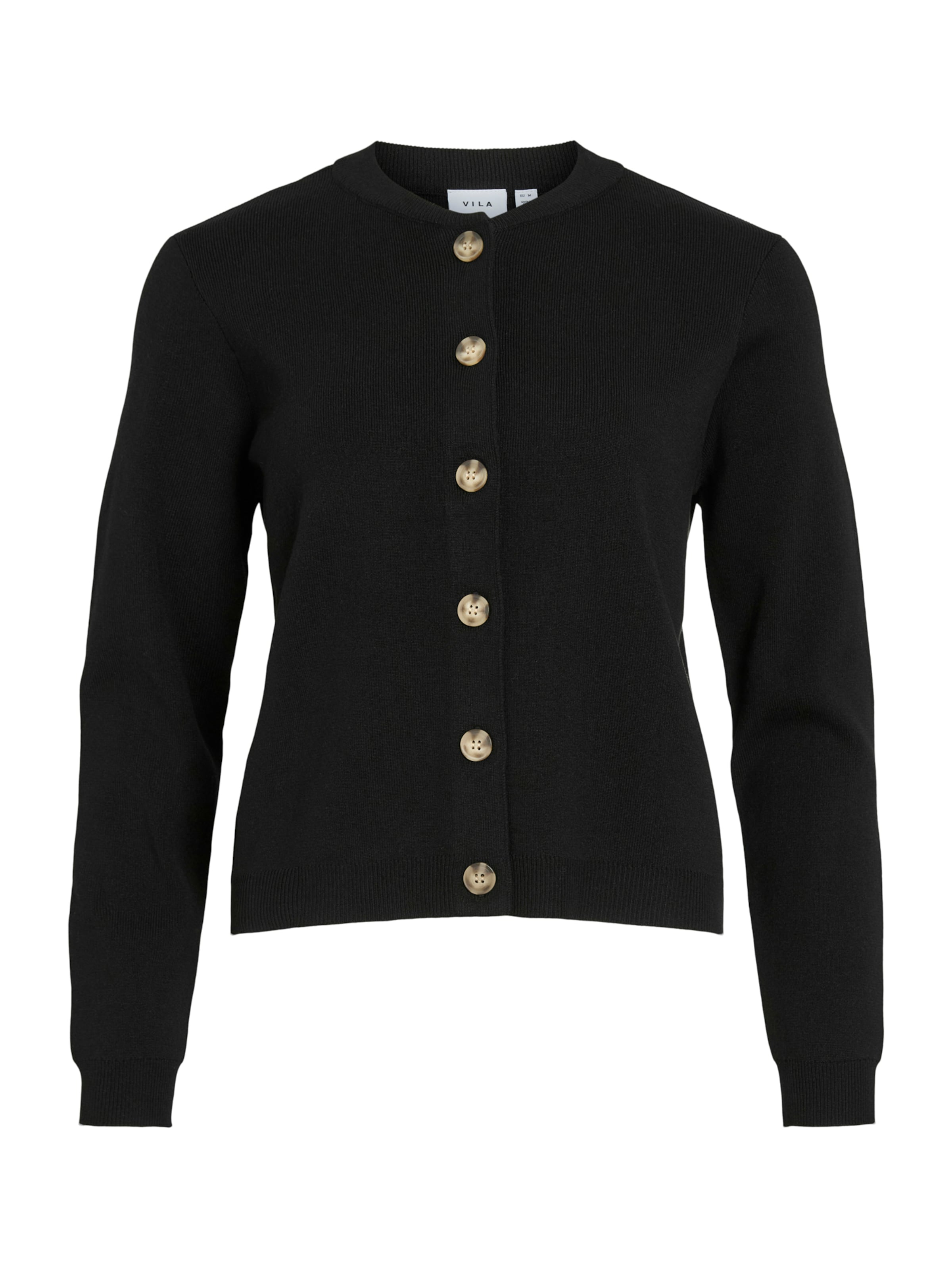 VILA Pletena jopa 'VIOSTRIA' | črna barva: sprednja stran