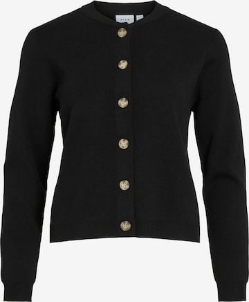 VILA Gebreid vest 'VIOSTRIA' in Zwart: voorkant