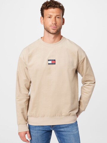 Tommy Jeans Sweatshirt 'Corduroy' in Beige: front