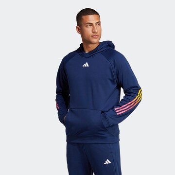 ADIDAS PERFORMANCE Athletic Sweatshirt in Blue: front