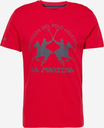 T-Shirt La Martina en rouge : devant