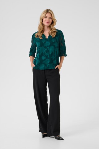 Cream Blouse 'Yana' in Groen