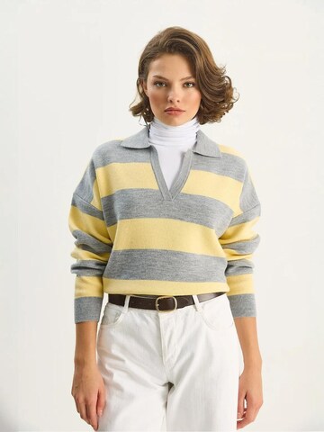 Bianco Lucci Sweater 'Pullover' in Yellow