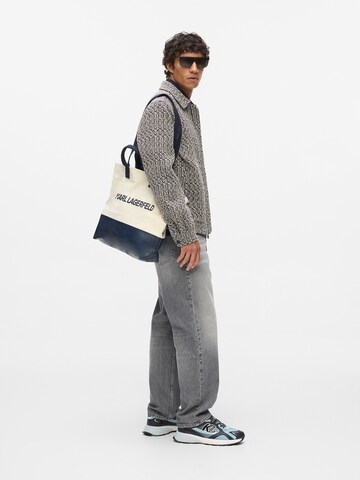 Karl Lagerfeld Nákupní taška – béžová: přední strana