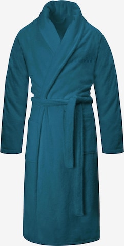 normani Long Bathrobe in Blue: front