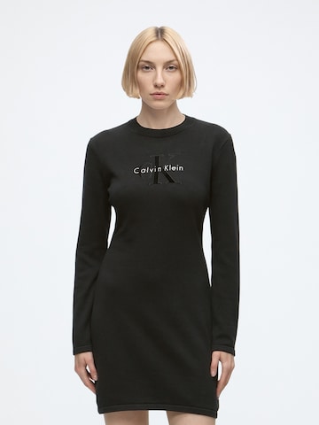 Calvin Klein Jeans Трикотажное платье в Черный: спереди