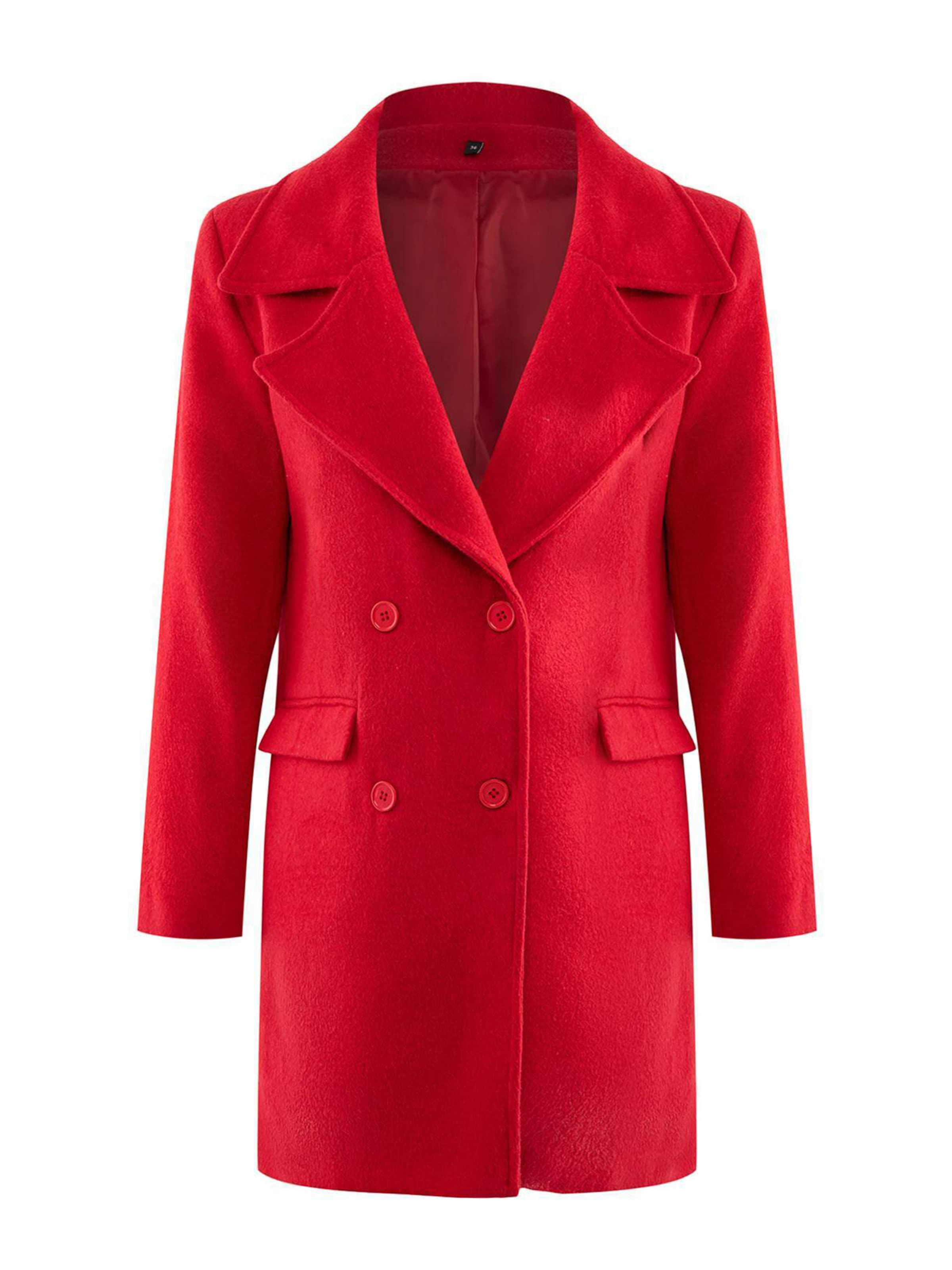 Trendyol Ανοιξιάτικο και φθινοπωρινό παλτό σε κόκκινο: μπροστά