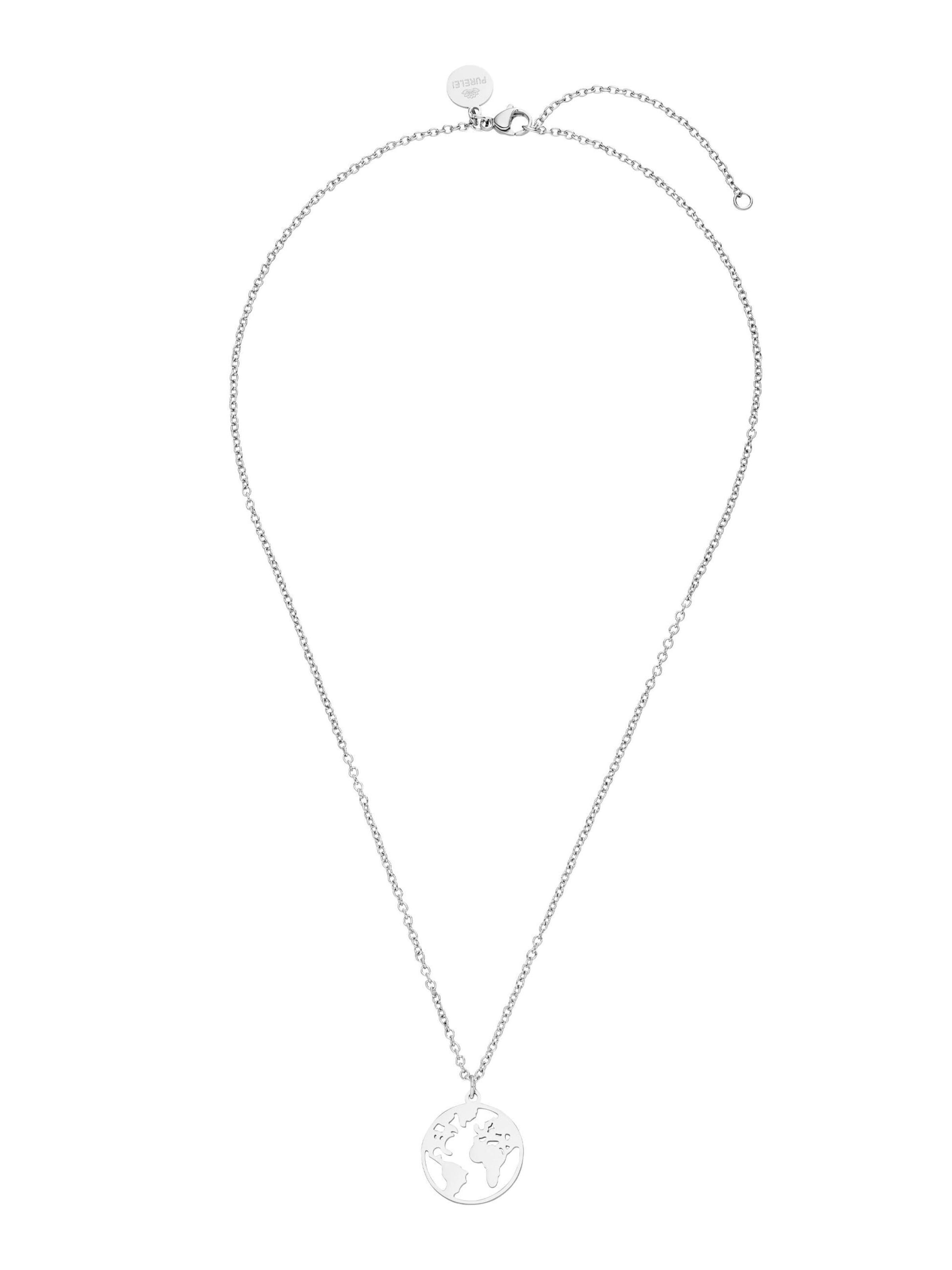 Collana 'World Map' di PURELEI in argento: frontale