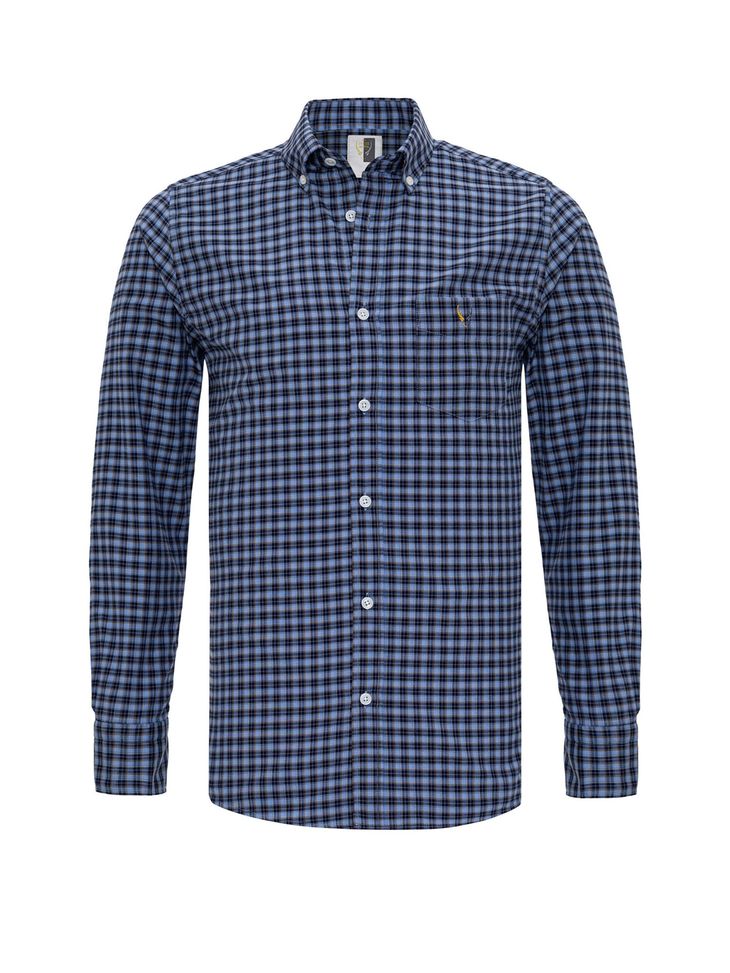 By Diess Collection Regular fit Button Up Shirt in Blue: front