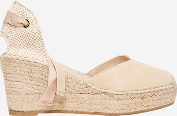 Sandalo 'Alpargata Cuña 8 cm' di Alhamas in beige: frontale