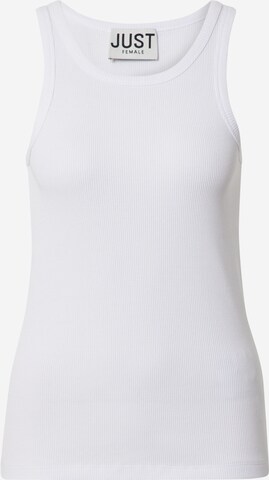 JUST FEMALE Top 'Rancho' in White: front