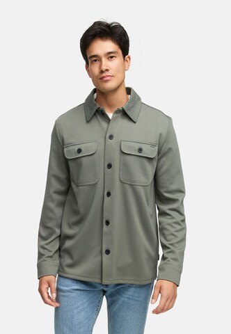 INDICODE JEANS Comfort fit Button Up Shirt 'Nello' in Grey: front