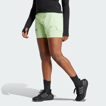 ADIDAS PERFORMANCE Regular Sportbroek in Groen: voorkant