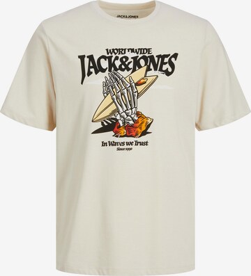 T-Shirt 'Beachbone' JACK & JONES en beige : devant