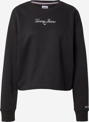 Tommy Jeans كنزة رياضية بلون أسود: الأمام