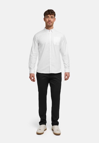 JEFF Comfort fit Button Up Shirt 'Silvwin' in White