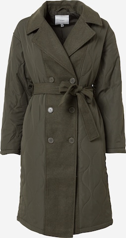 ICHI Between-Seasons Coat in Green: front