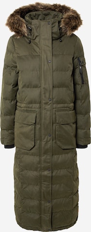 Superdry Zimní kabát – zelená: přední strana