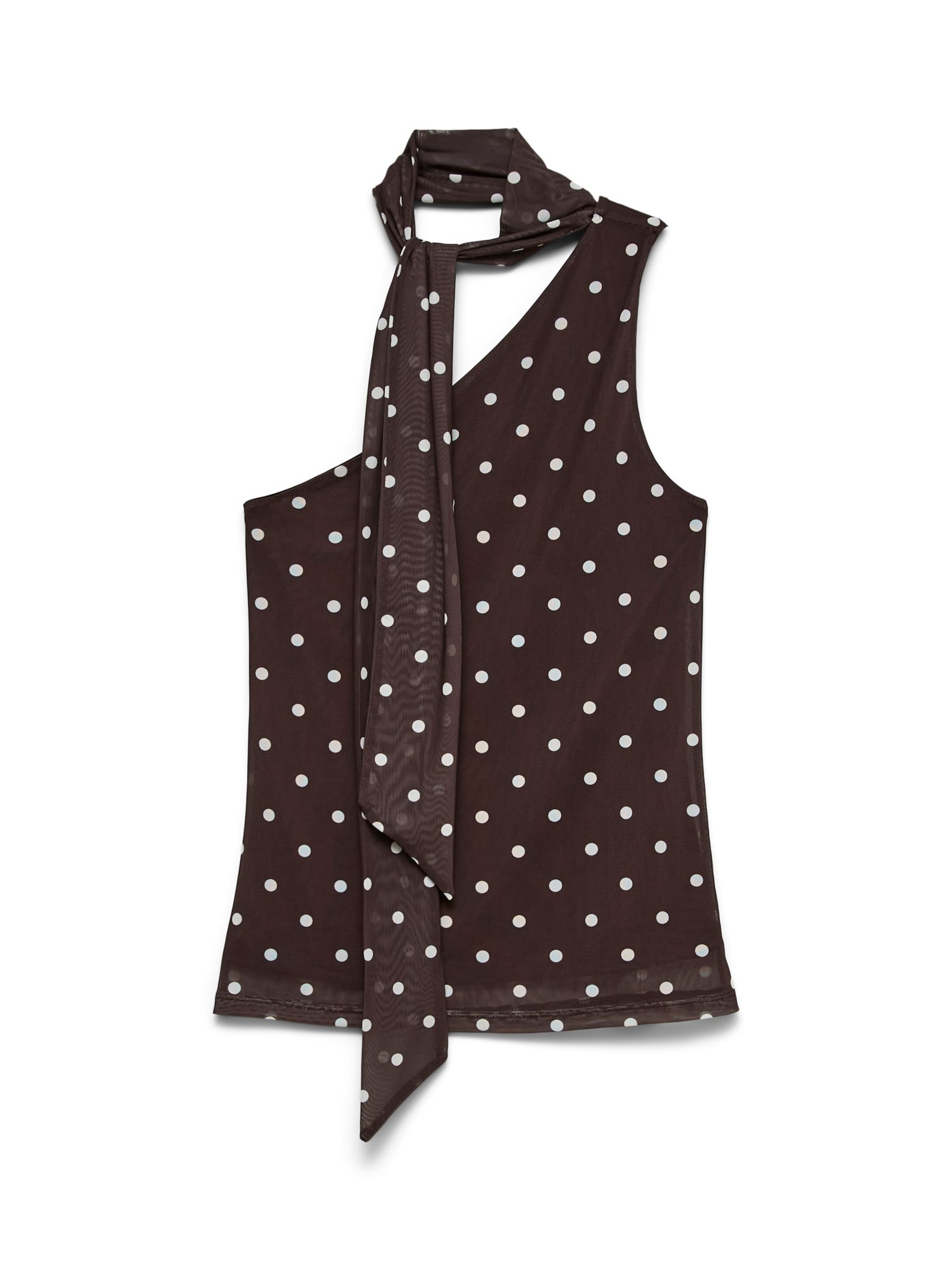 VERO MODA Haut 'VMVIC' en XS en marron / blanc, Vue avec produit